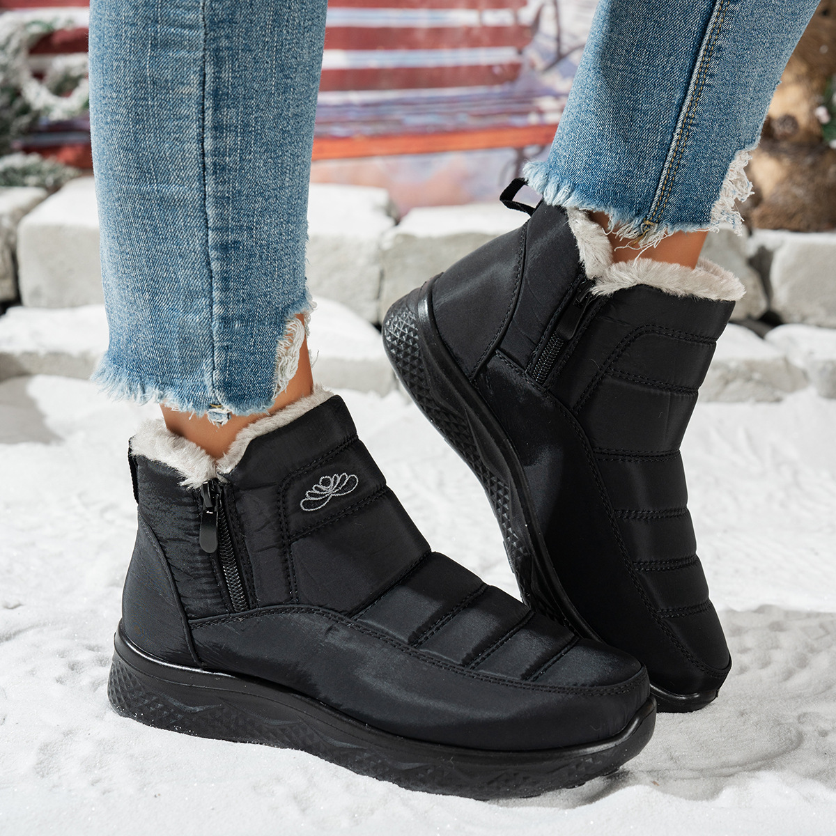 Thick and Warm Cotton Boots with Velvet for Children image 13
