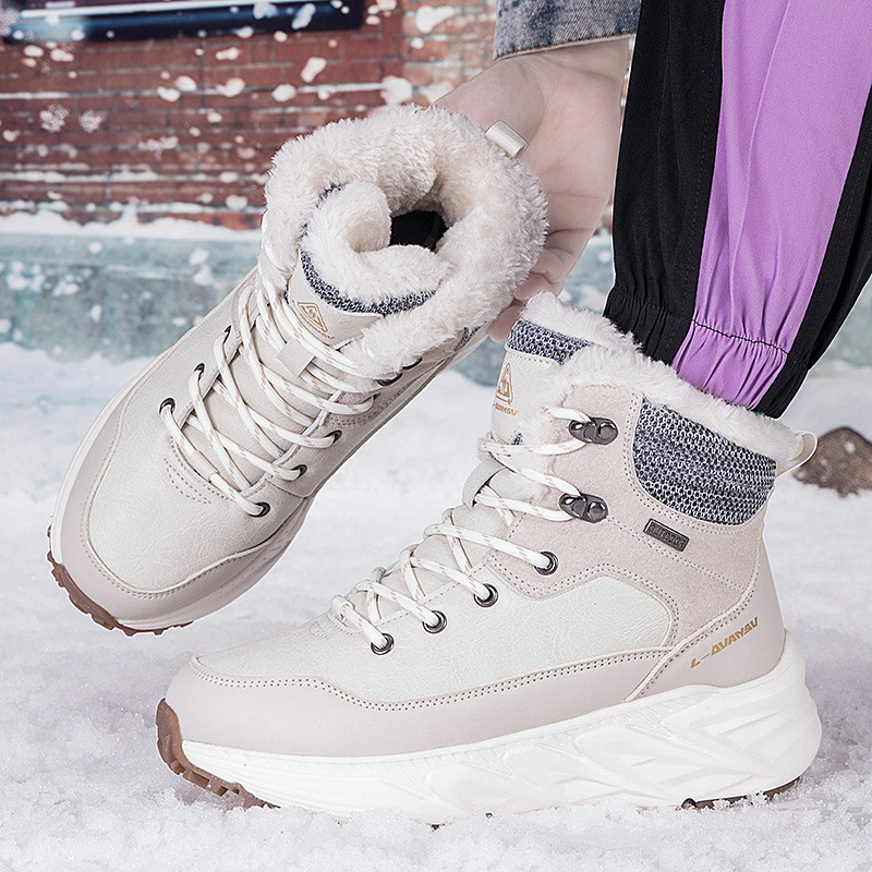 Fashion Style Type of Footwear Winter Outdoor Mid-Cut Fleece Lined Snow Boots with Height Increase