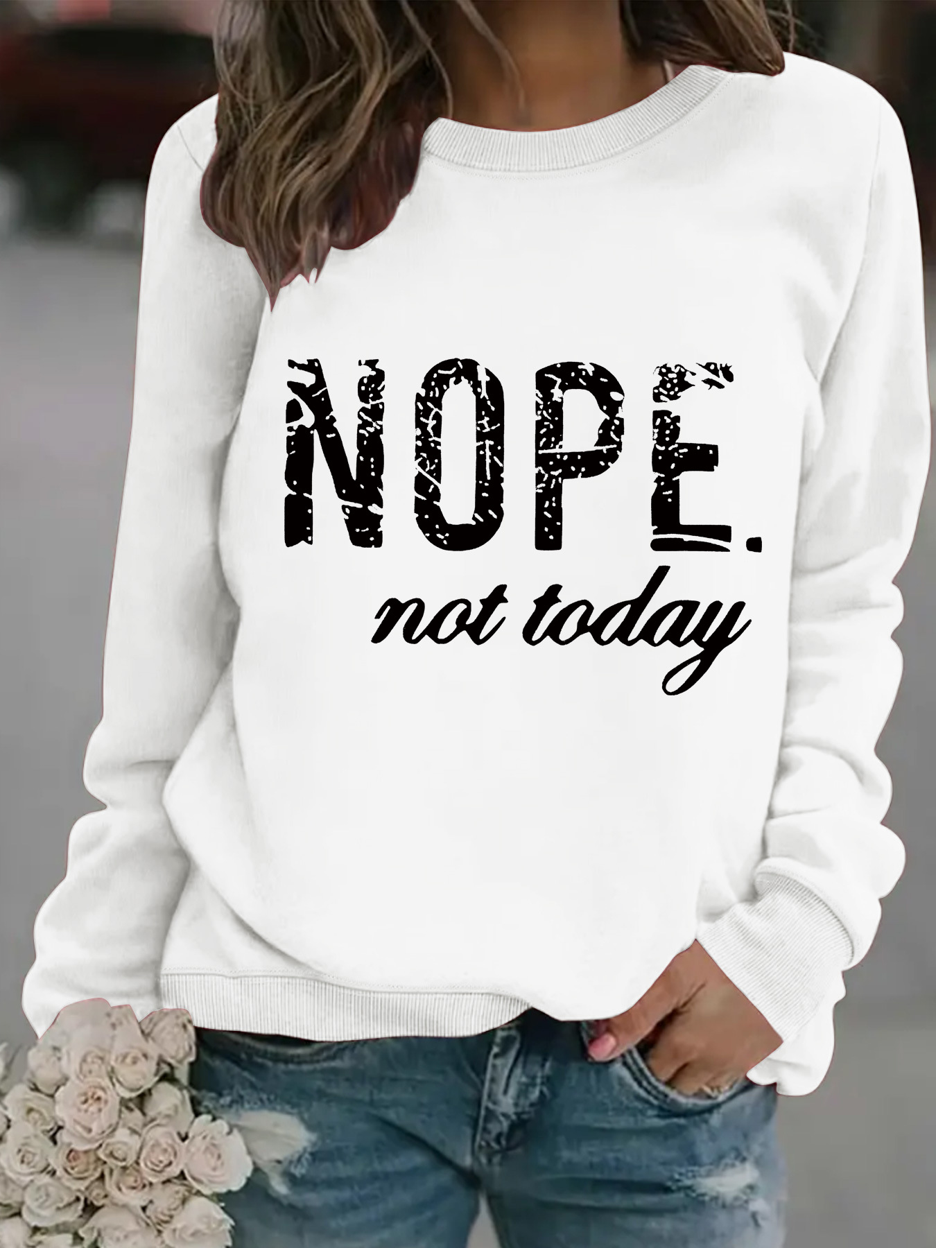 Sudadera NOPE en color rosa