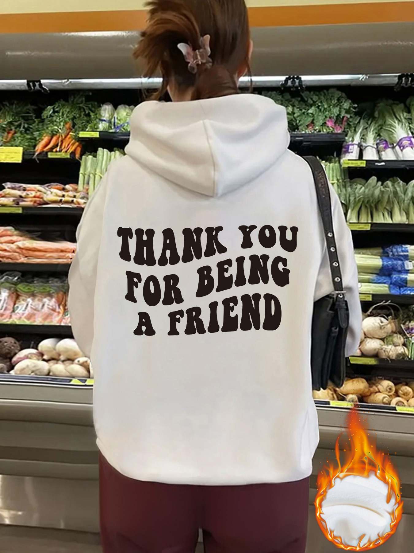 Thank You for Being a Friend Hoodie white