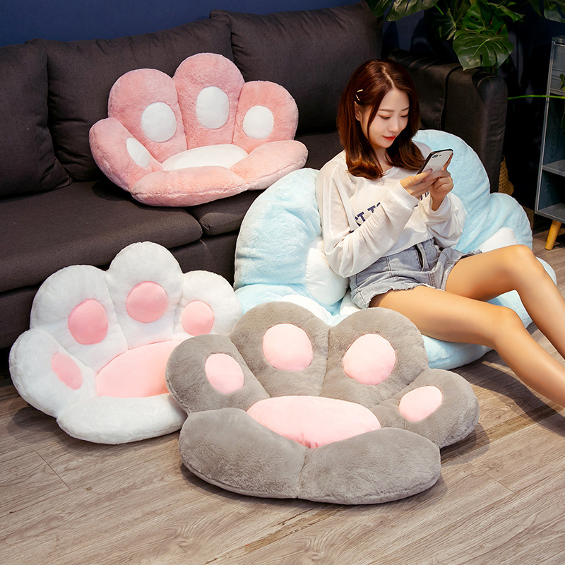 Cartoon Bear Paw Half-Enclosed Cushion Lazy Sofa Office Chair Seat Student Pad Cat Claw Seat Pad