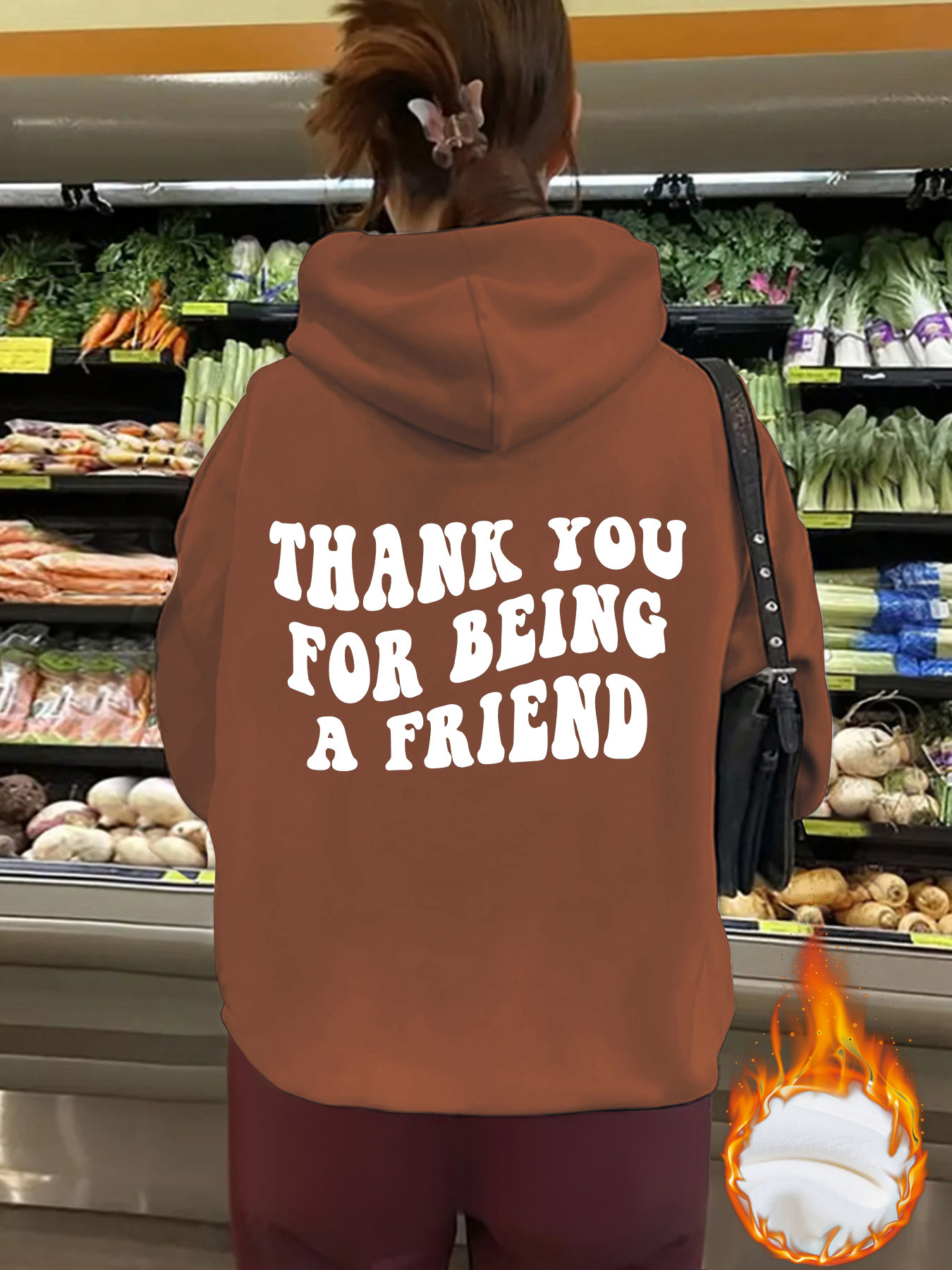 Thank you hoodie brown
