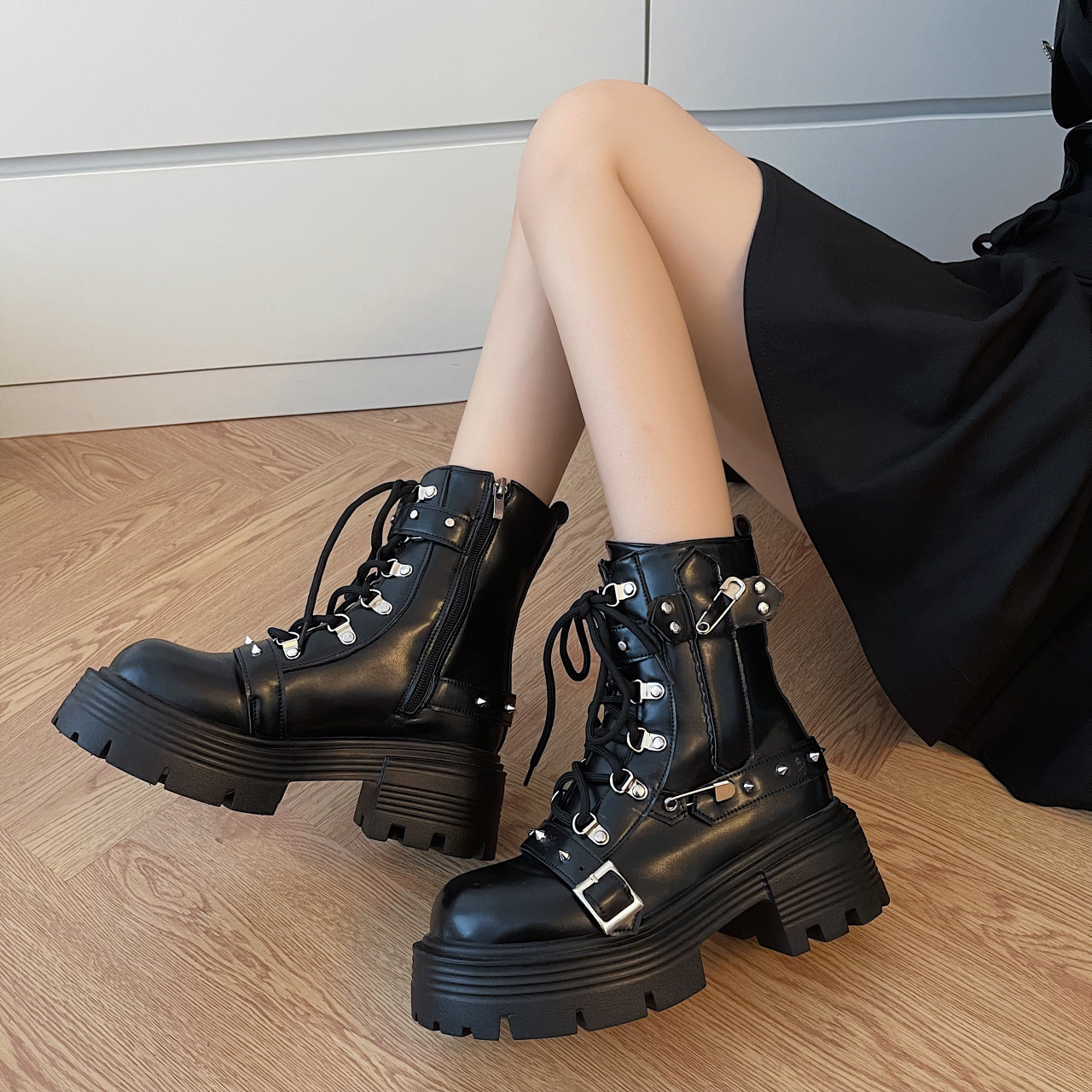Special Needle Punk Motorcycle Boots image 3