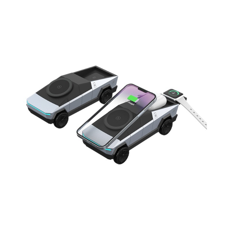 Cyber pickup truck car mobile phone watch earphone desktop multifunctional three in one wireless