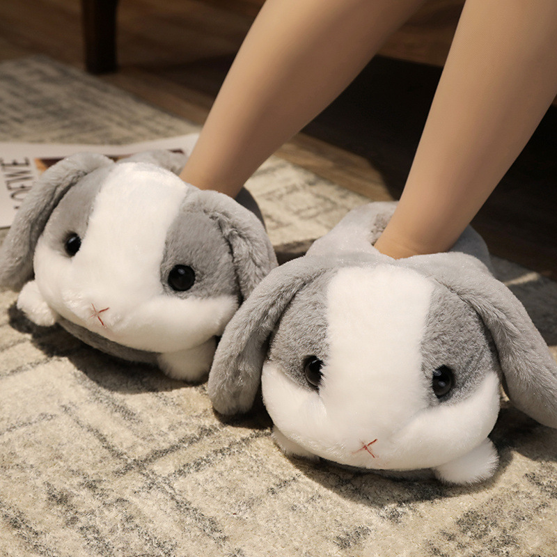 Sad Hamster Plush Slippers Home Soft Warm Furry Slides Women Cozy Indoor Floor Shoes image 6