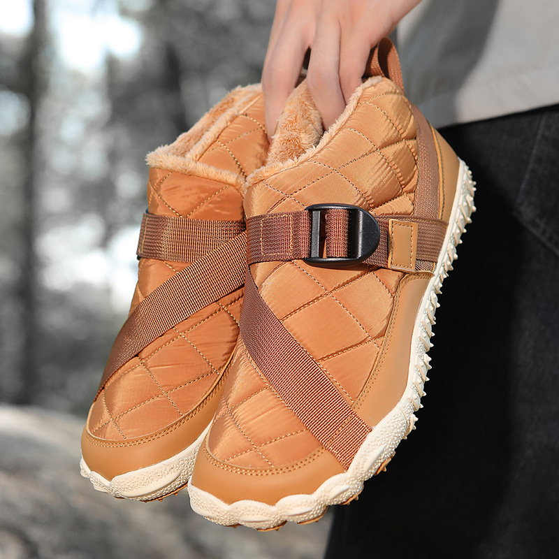 Outdoor five finger snow boots waterproof cotton shoes with plush and thickened hiking cotton boots image 6
