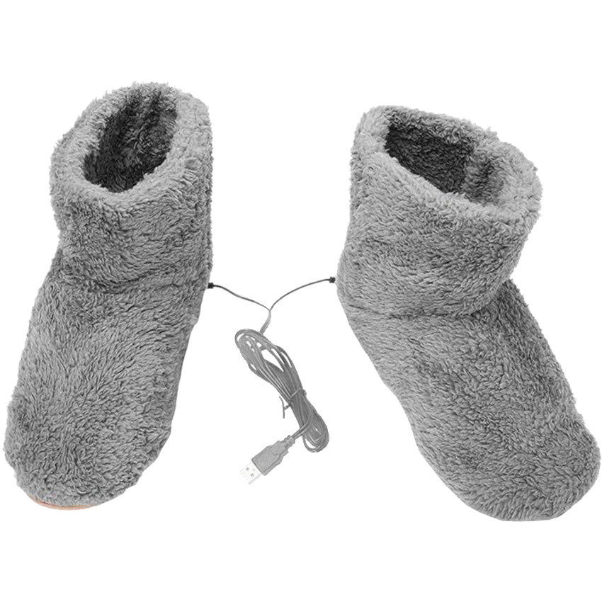 Warm boots warm and heated boots plush heated foot warmer USB heated shoes image 3
