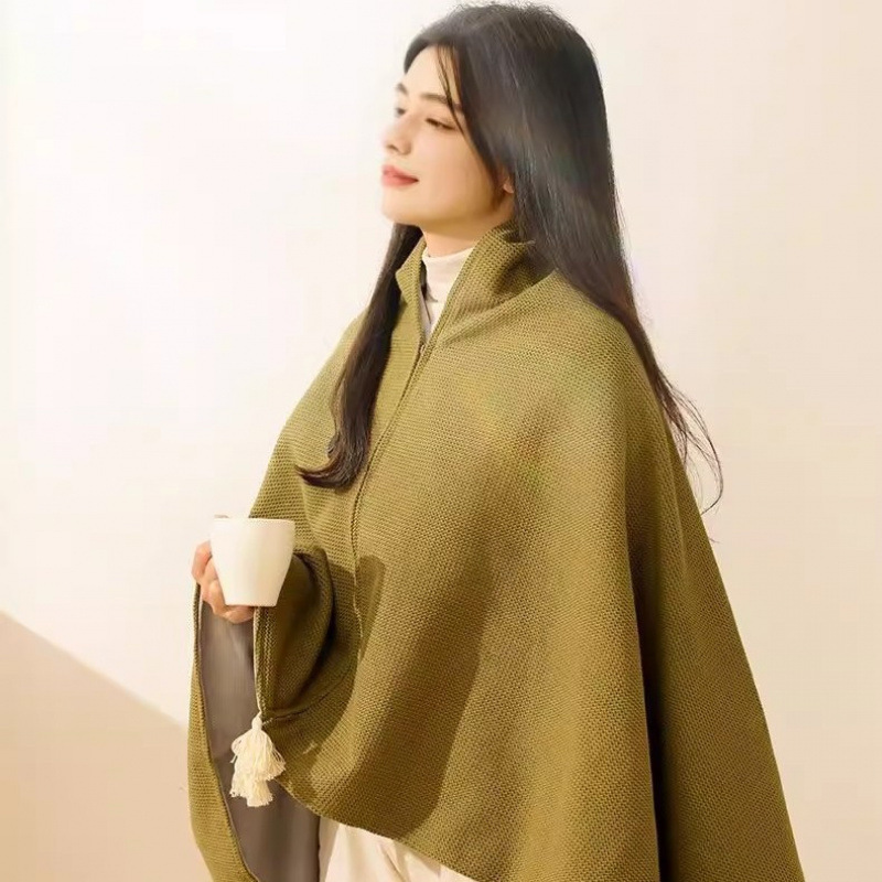 Portable heating blanket external heating shawl USB outdoor body cover blanket cloak