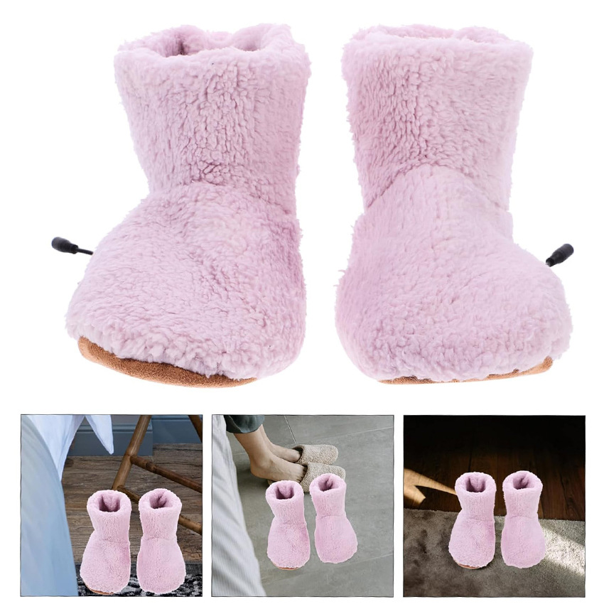 Warm boots warm and heated boots plush heated foot warmer USB heated shoes image 5