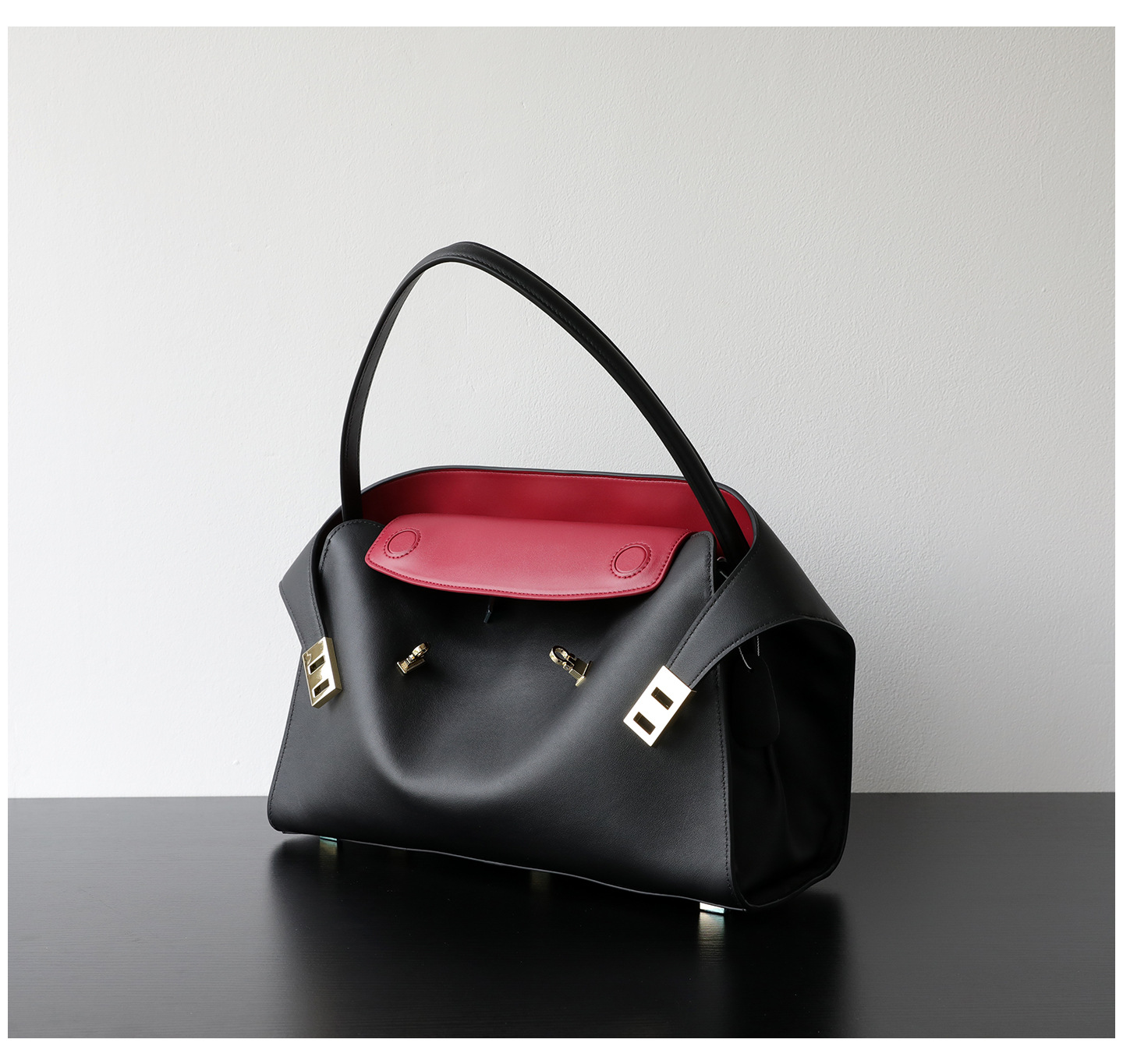 Luxury Genuine Leather Tote Bag for Women, Large Capacity, Top-Grain Cowhide, Handheld Shoulder Bag, HUG Style