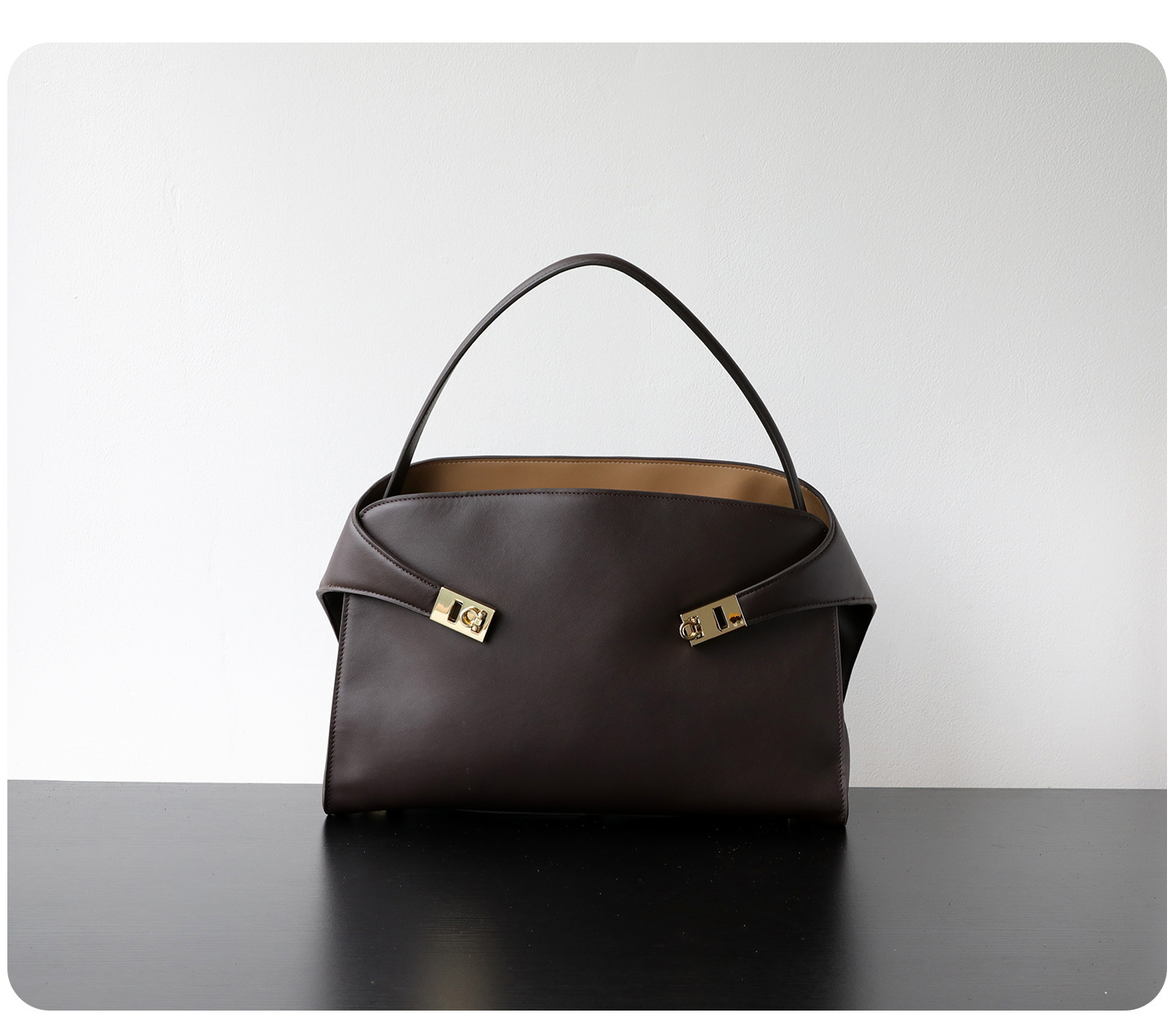 Luxury Genuine Leather Tote Bag for Women, Large Capacity, Top-Grain Cowhide, Handheld Shoulder Bag, HUG Style