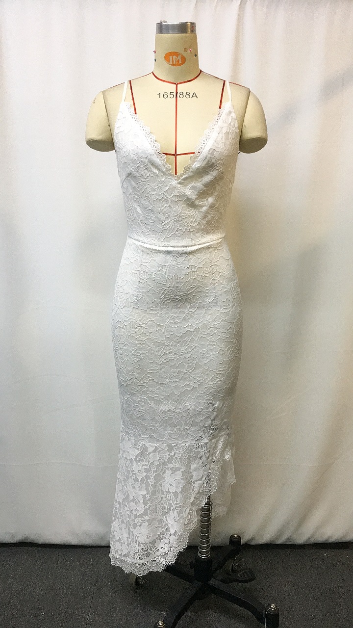 bohemian white lace sleeveless long dress styling