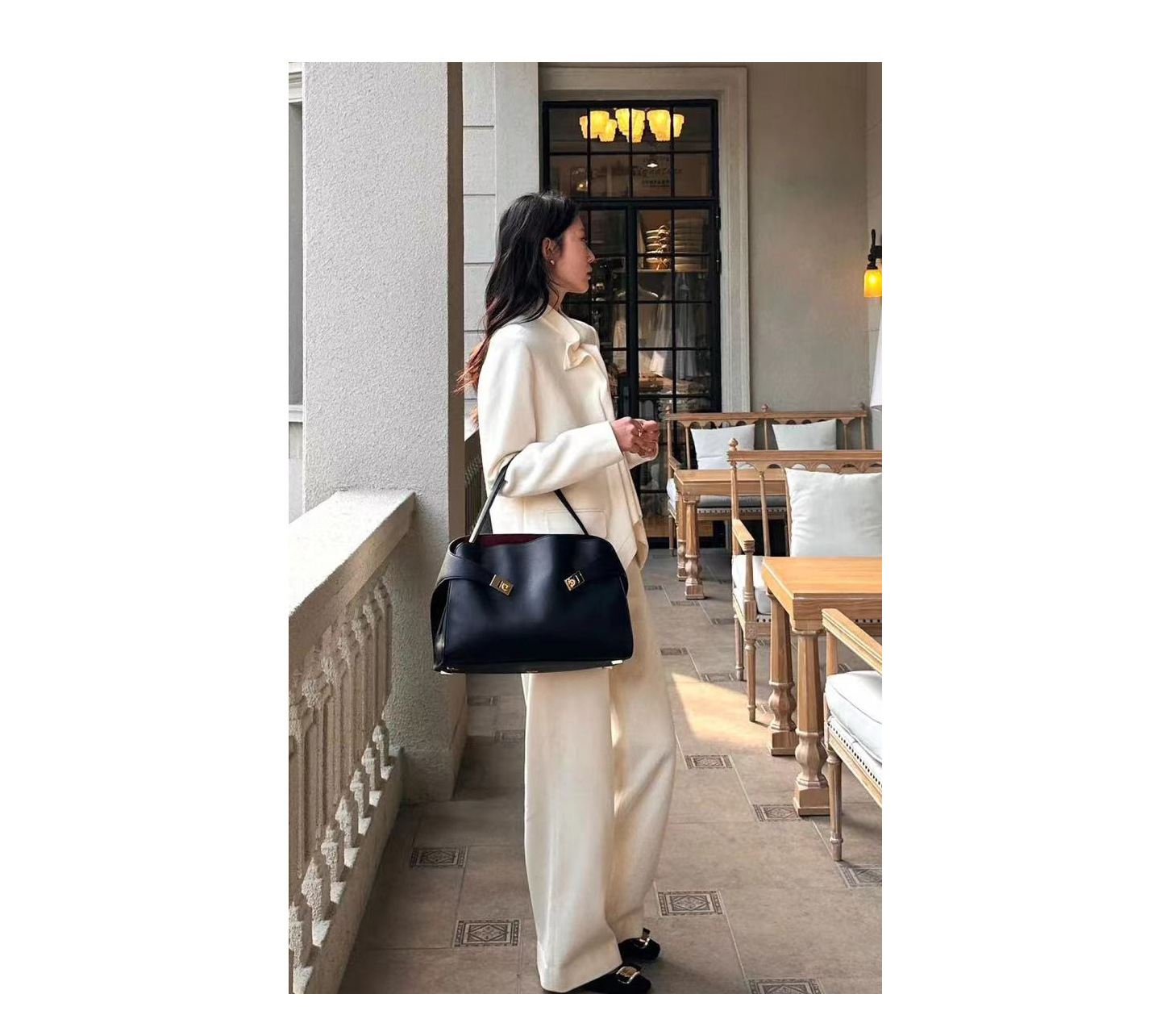 Luxury Genuine Leather Tote Bag for Women, Large Capacity, Top-Grain Cowhide, Handheld Shoulder Bag, HUG Style