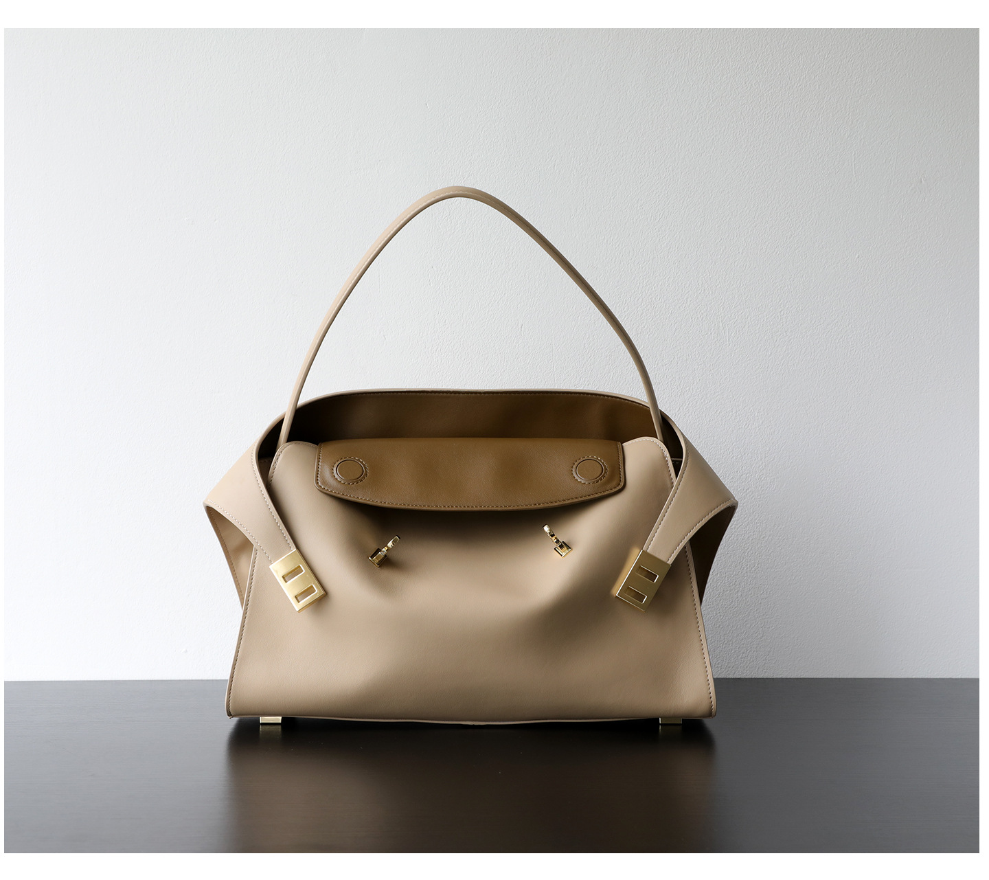 Luxury Genuine Leather Tote Bag for Women, Large Capacity, Top-Grain Cowhide, Handheld Shoulder Bag, HUG Style