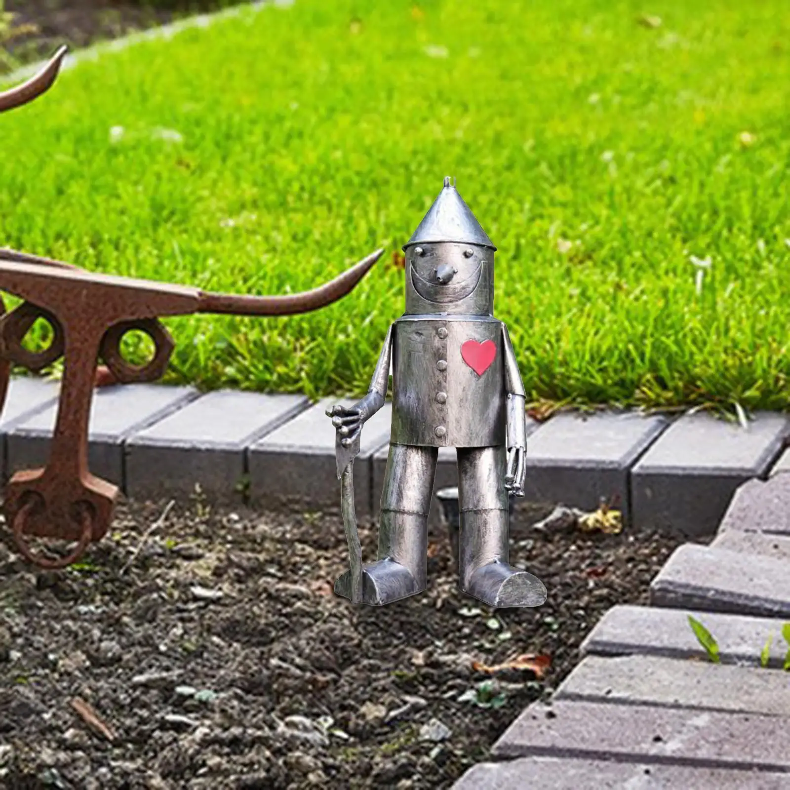 Garden Statue Decor Resin Tin Man Ornaments Sculpture for Lawn Balcony House