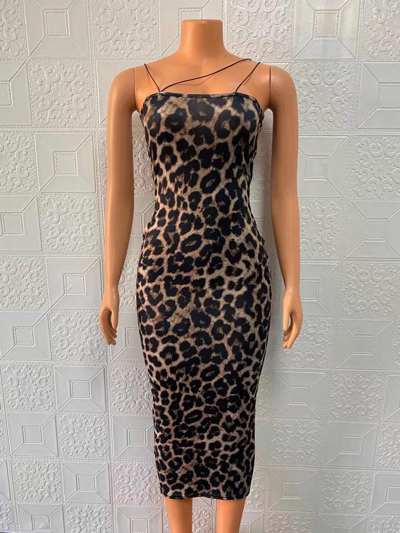 Robe dos nu imprimé animalier