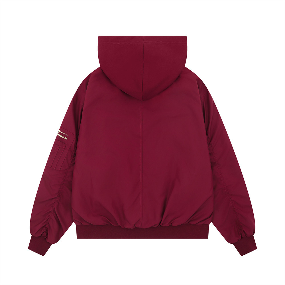 Layered Nylon Hooded Jacket