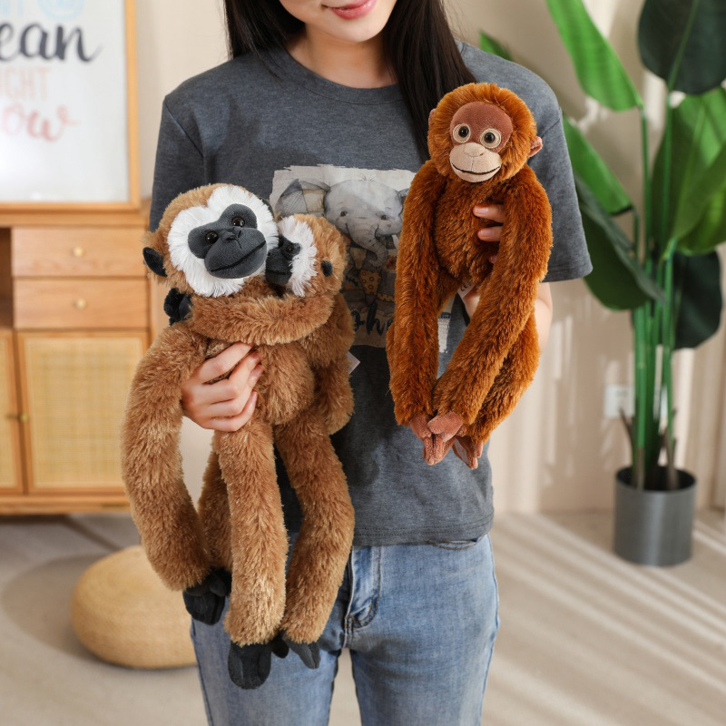 Cartoon Long-Arm Monkey Gorilla Plush Toy Mother and Baby Lemur Sloth Doll Children's Comforting