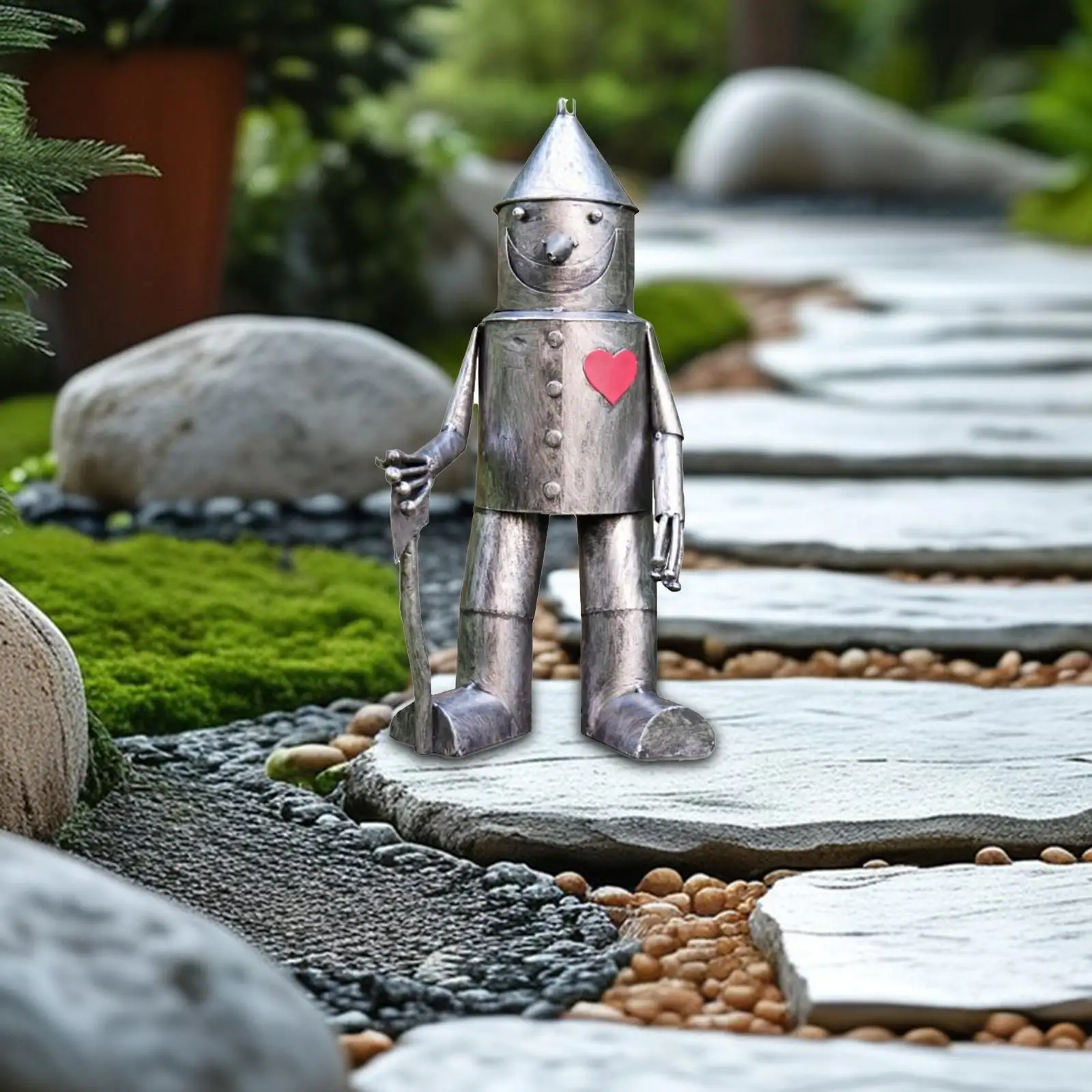 Garden Statue Decor Resin Tin Man Ornaments Sculpture for Lawn Balcony House
