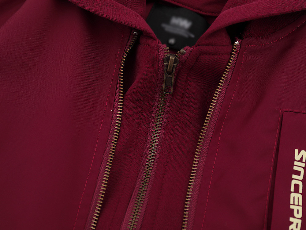 Layered Nylon Hooded Jacket