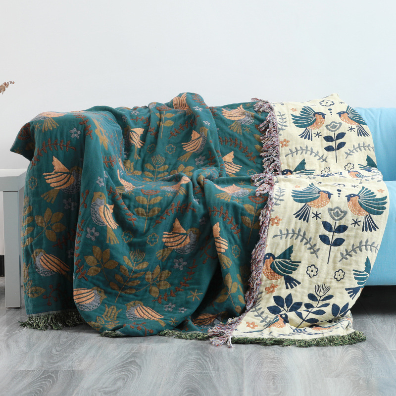 Cotton Gauze Sofa Cover All-Cotton Full Coverage Throw Blanket Nordic Style Sofa Pad Throw Towel