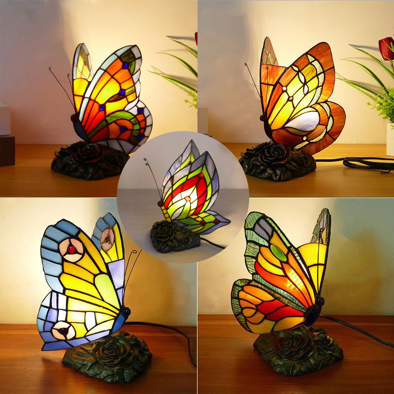 Creative Butterfly LED Night Light for Bedroom, Warm Desk Lamp for Feeding, Classic Decorative Table