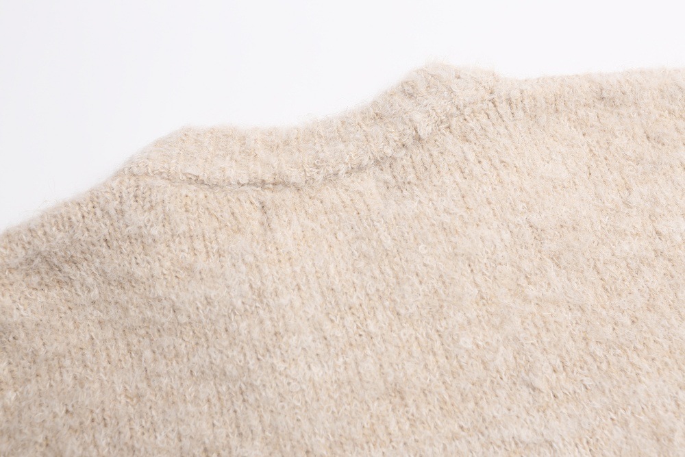 Pull manches longues-bleu-vue col