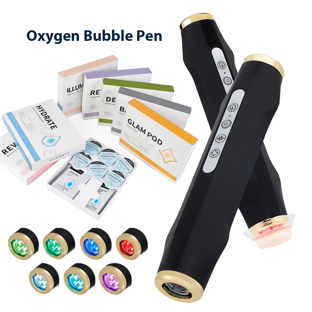 Handheld Facial Cleansing and Skin Renewal Device with Oxygen Bubble Technology for Hydration and