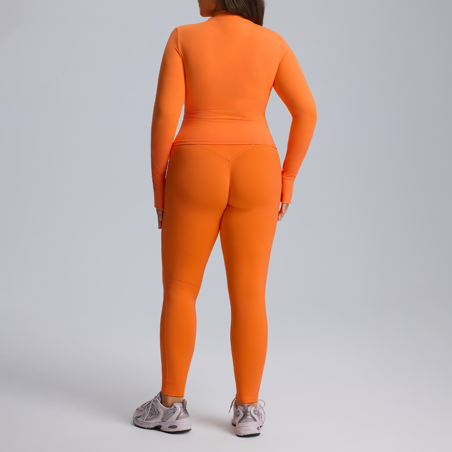 Long sleeved yoga suit set women's sportswear three piece set 15