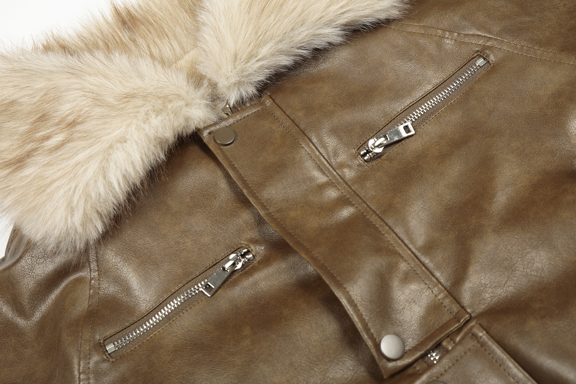 Teddy-Trim Cropped Jacket