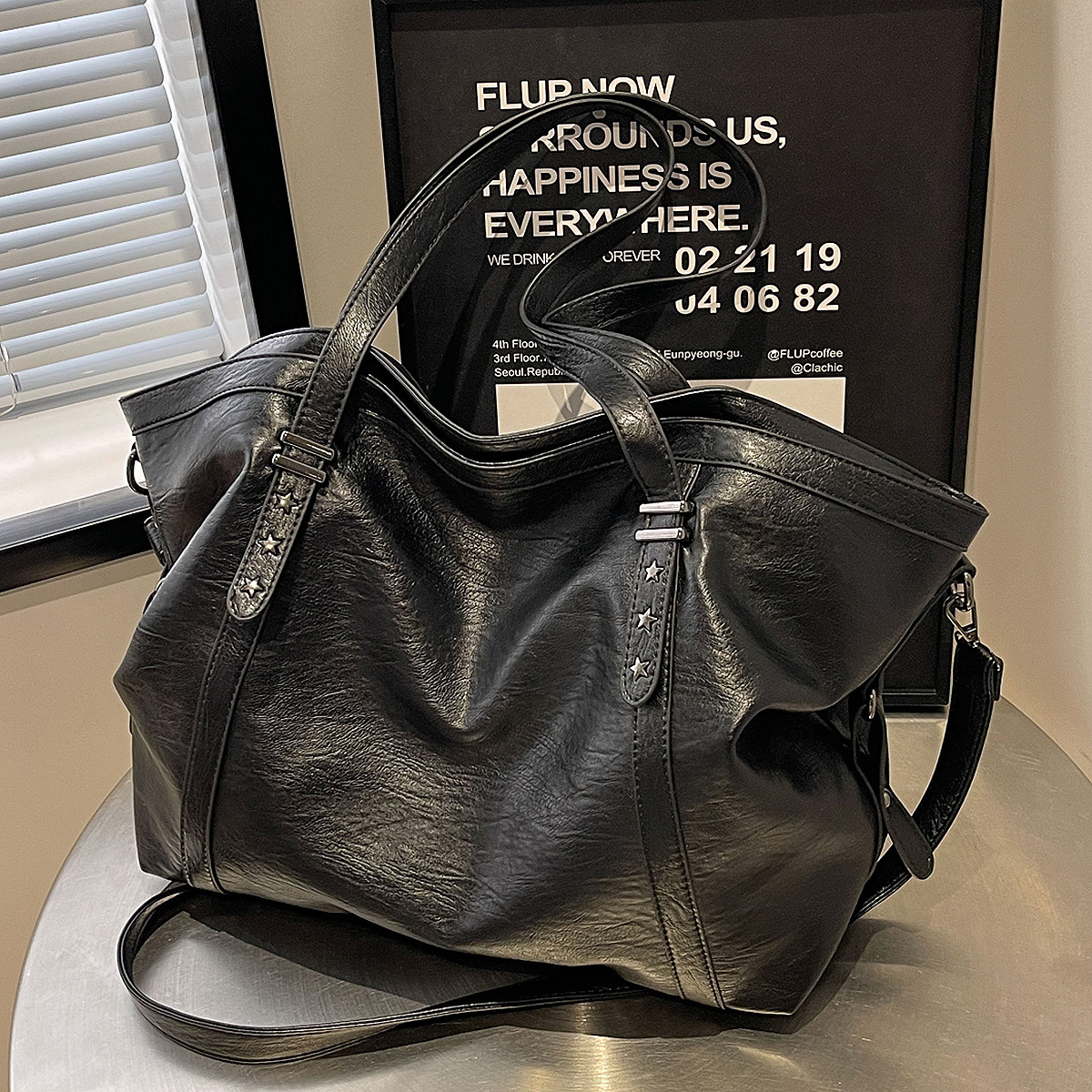 Single Shoulder Tote Bag, Large Capacity, Women's Soft Leather Vintage Commute Bag, Crossbody Bag