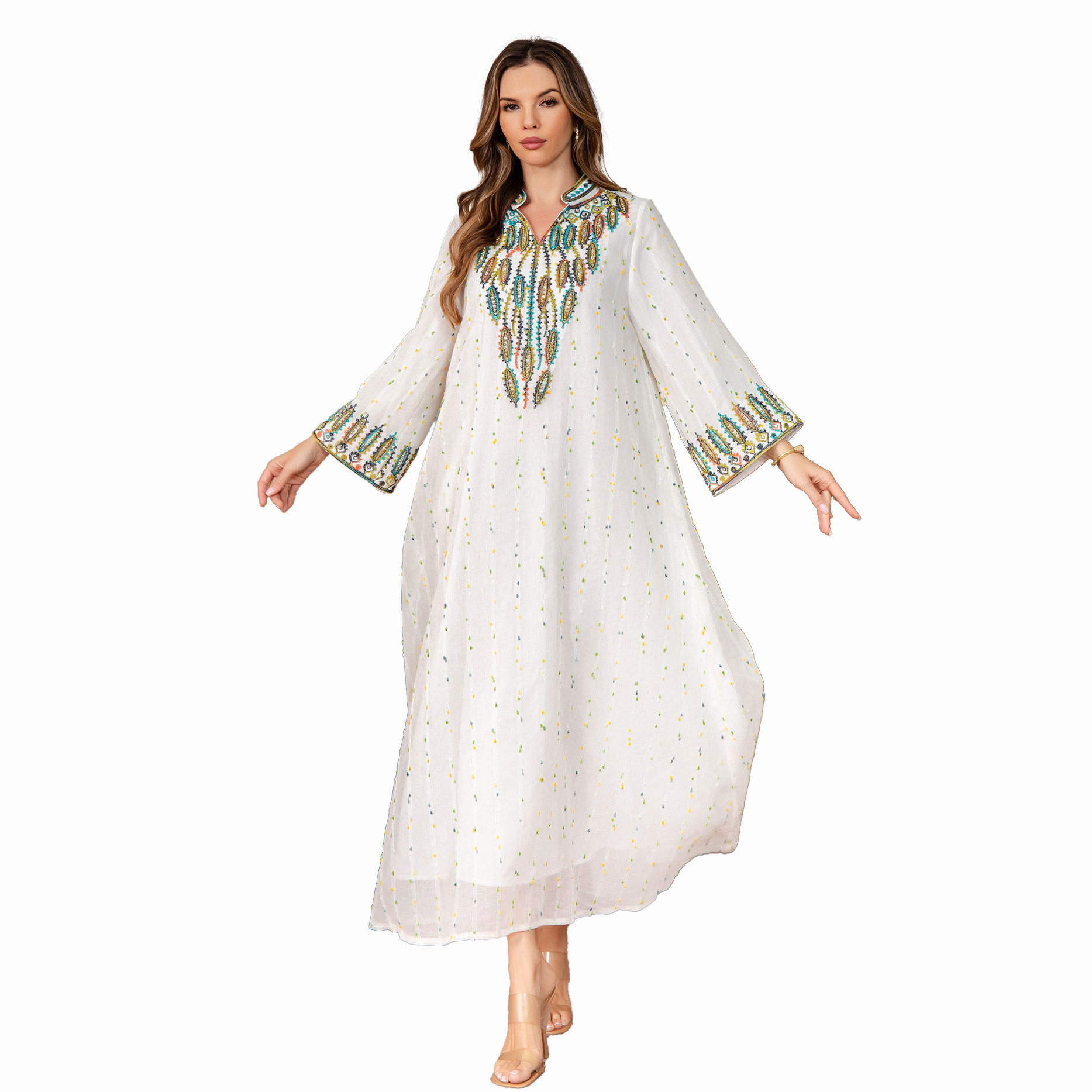 Rope Embroidery Jalabiya