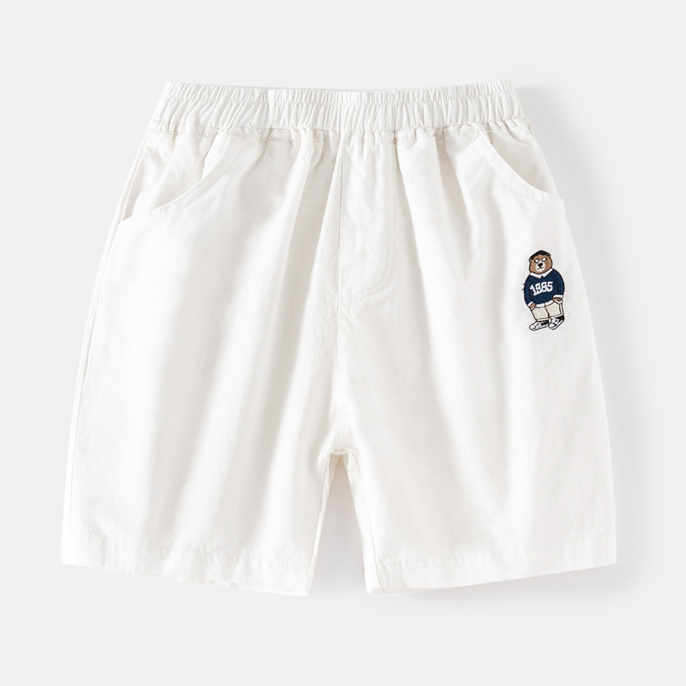 Summer New Kids' Casual Shorts with Cartoon Embroidery for Children and Toddlers