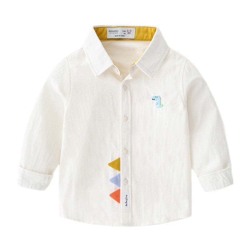 Boy's Children's Clothing Long Sleeve Cartoon Shirt for Toddlers and Older Kids Spring Autumn New