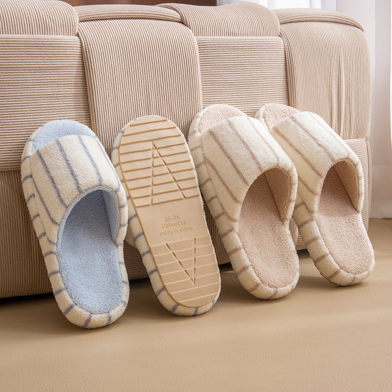 Silent opening slippers for men's home indoor soft thick bottom anti slip floor slippers image 8