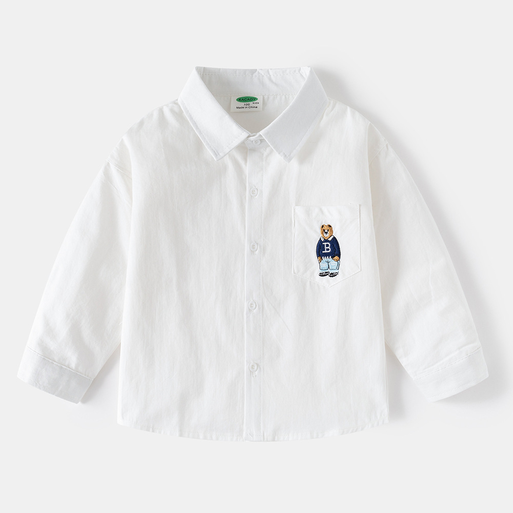 Children's Long Sleeve Shirt Spring Cartoon Long Sleeve Shirt for Boys and Toddlers Medium to Large