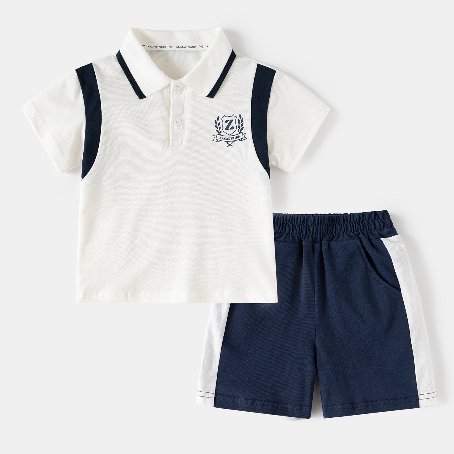 Children's Short Sleeve Set Summer Fashion Outfit Casual Lightweight Sports Wear for Boys