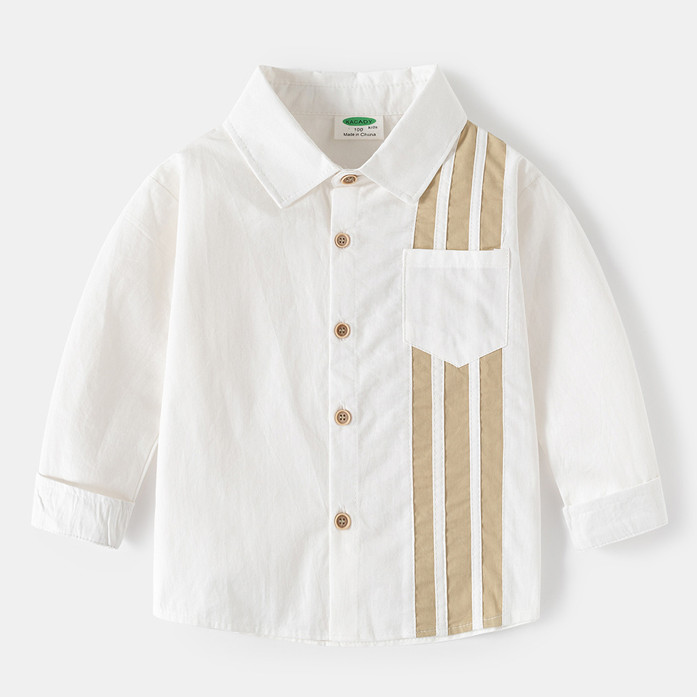 Boy's Children's Shirt Spring and Autumn Long Sleeve Shirt for Kids and Toddlers