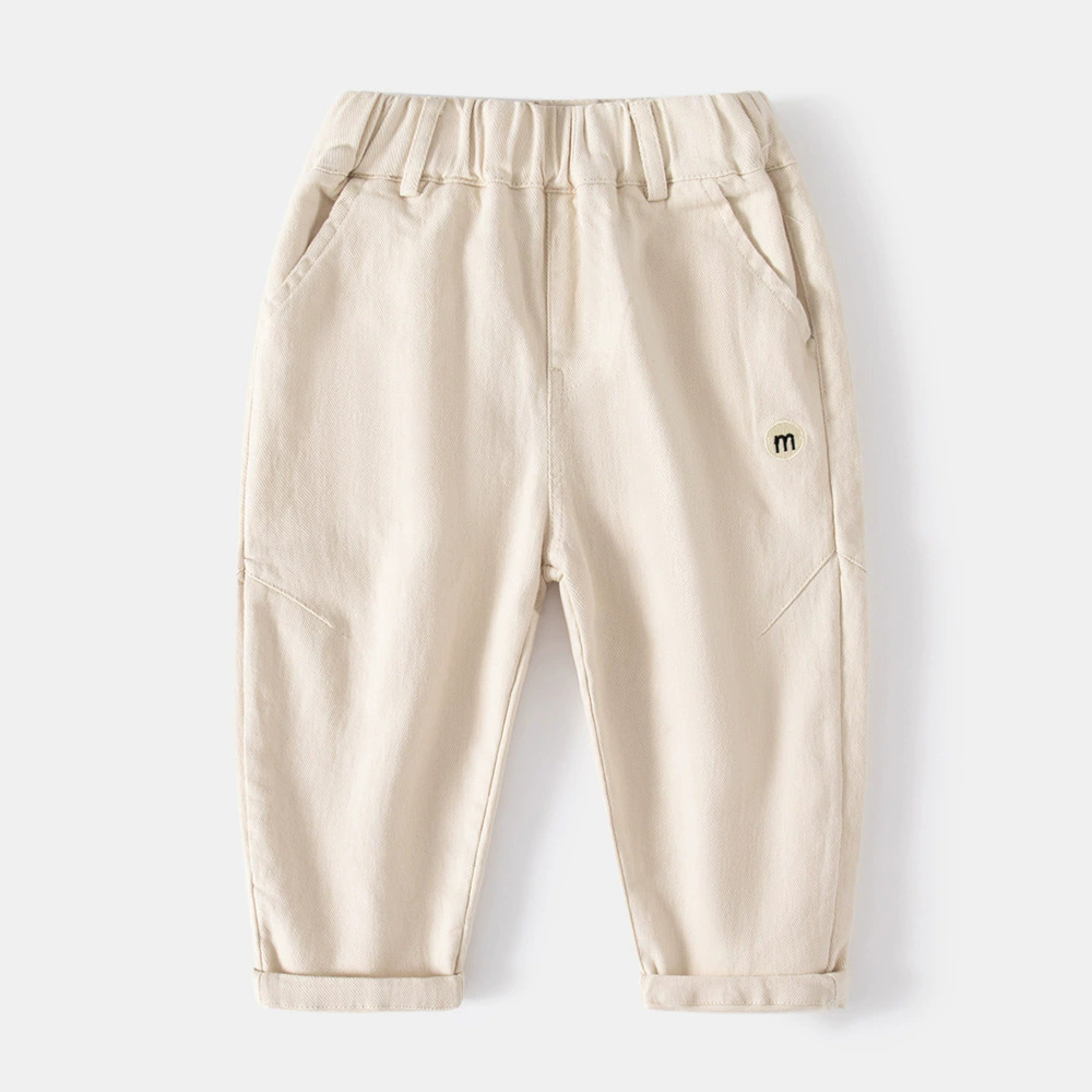 Children's Casual Solid Color Letter Pants for Kids and Toddlers Long Pants