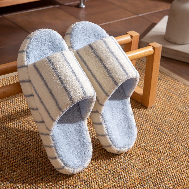 Silent opening slippers for men's home indoor soft thick bottom anti slip floor slippers image 3