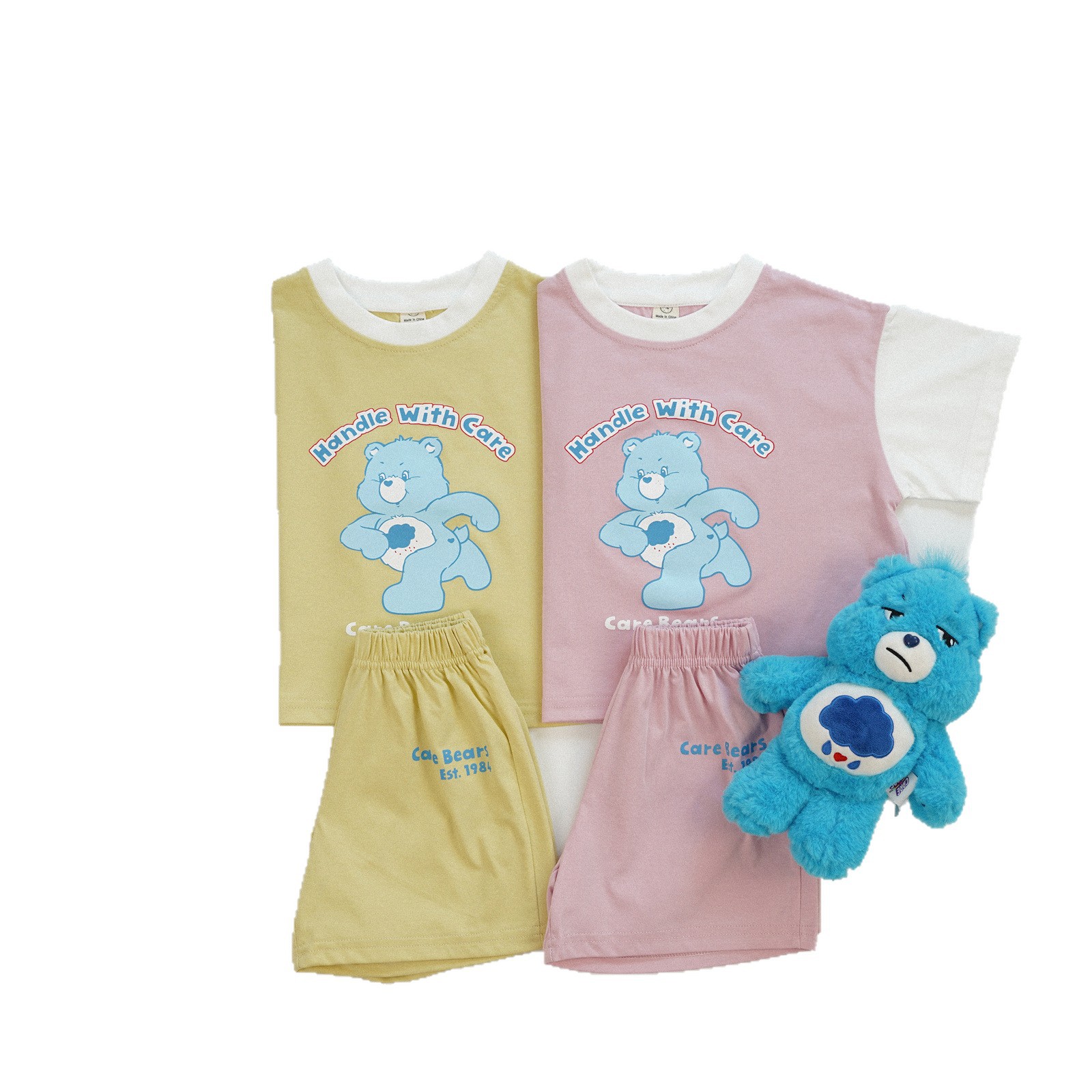 Two piece children's shorts and t-shirt set