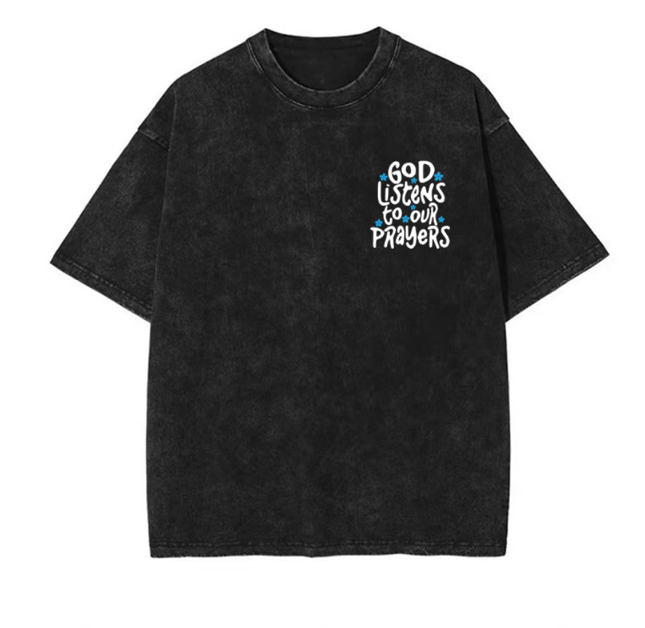 Vintage Washed Distressed Letter Print Oversized Short Sleeve T-Shirt Unisex Couple Style Heavyweight Tee Top 66C590D5C776949EF357D5DB18947B5F
