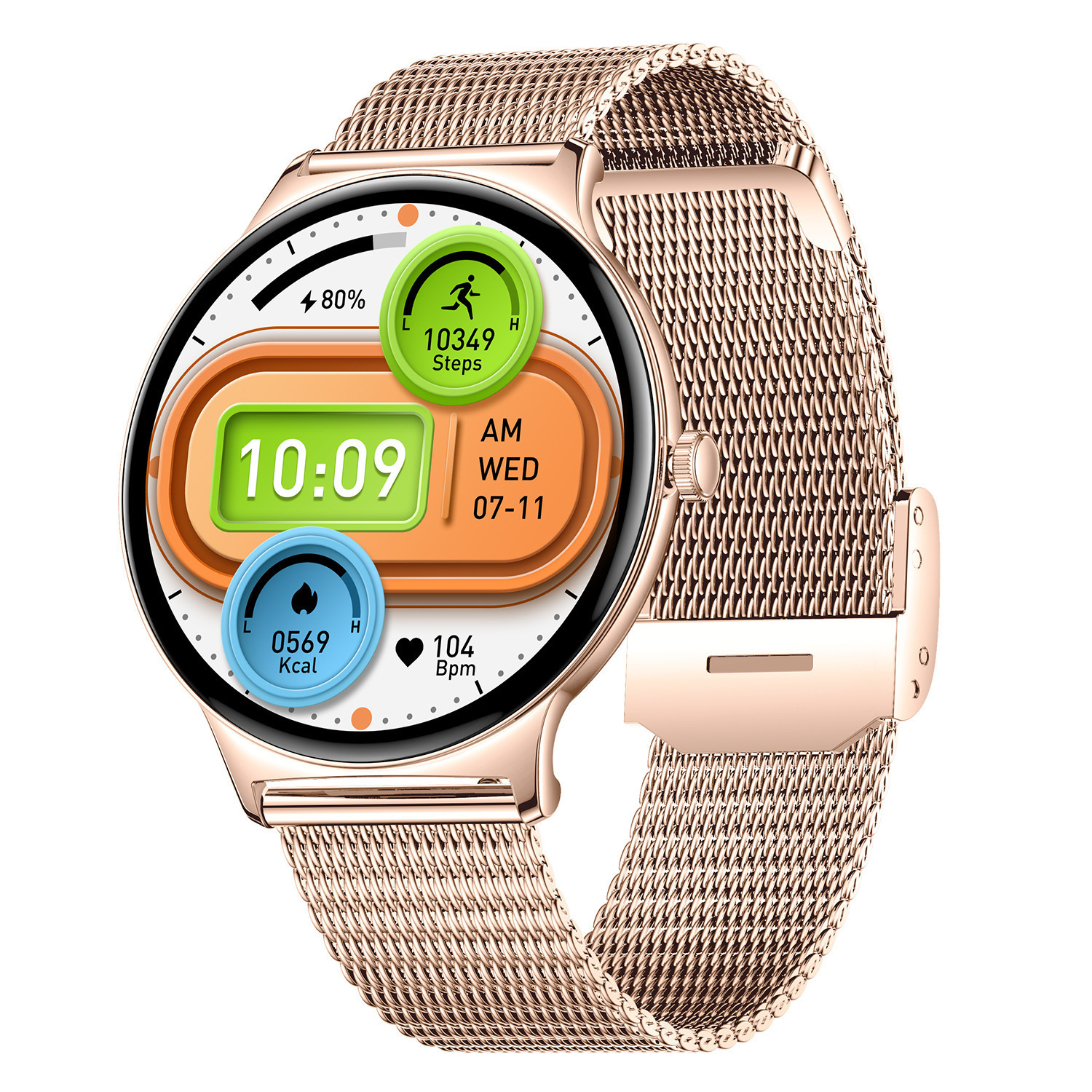 V89 Smart Watch Ultra-Thin Bluetooth Calling HD Screen Sport Waterproof Message Call Reminder AMOLED
