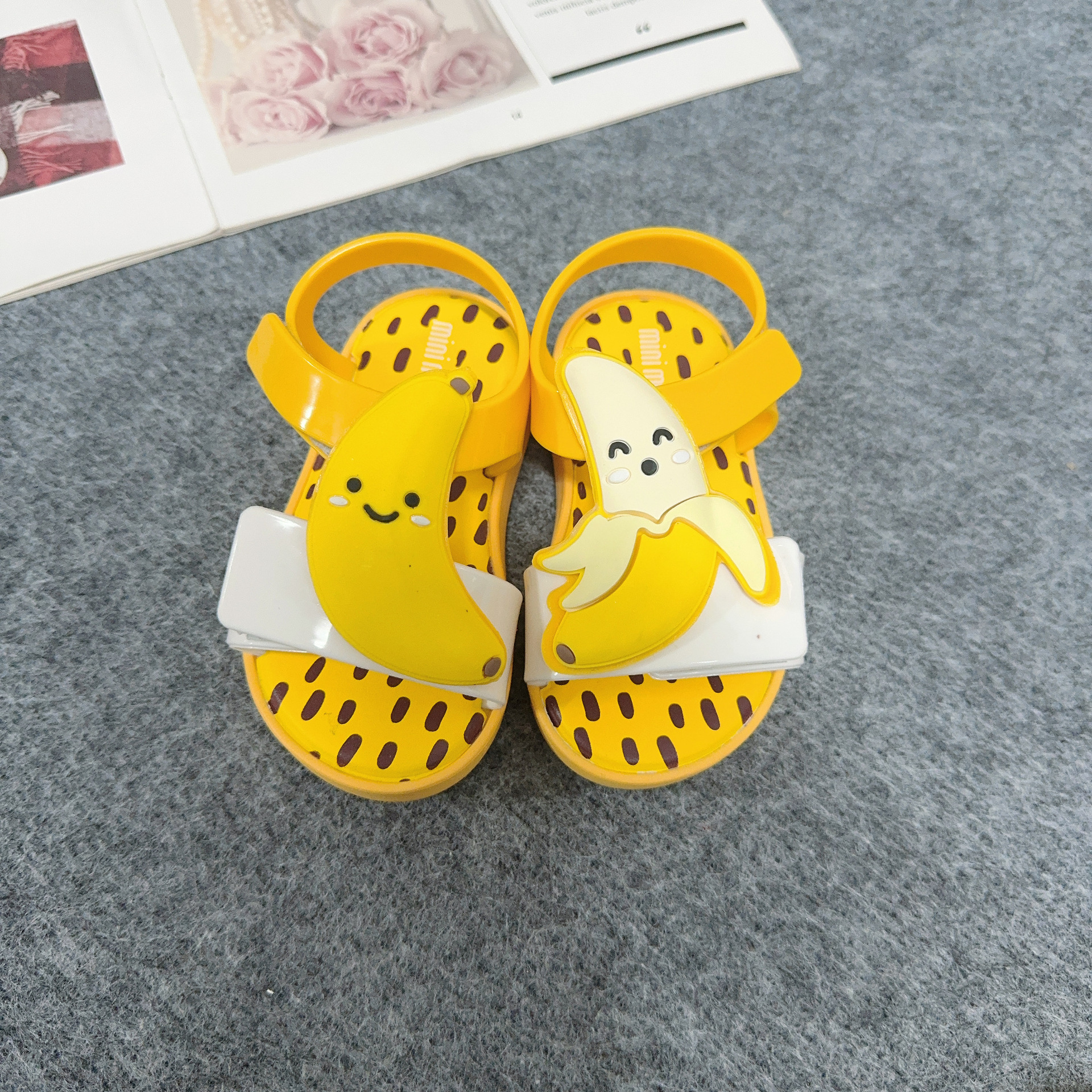 Children's Cute Fruit Sandals Velcro Open toed Sneakers image 3