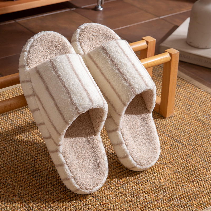Silent opening slippers for men's home indoor soft thick bottom anti slip floor slippers image 4