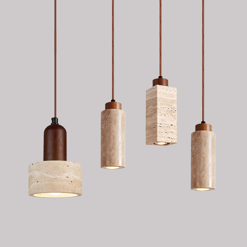 Yellow cave stone pendant lamp restaurant lamp bar counter pendant bedroom bedside hanging