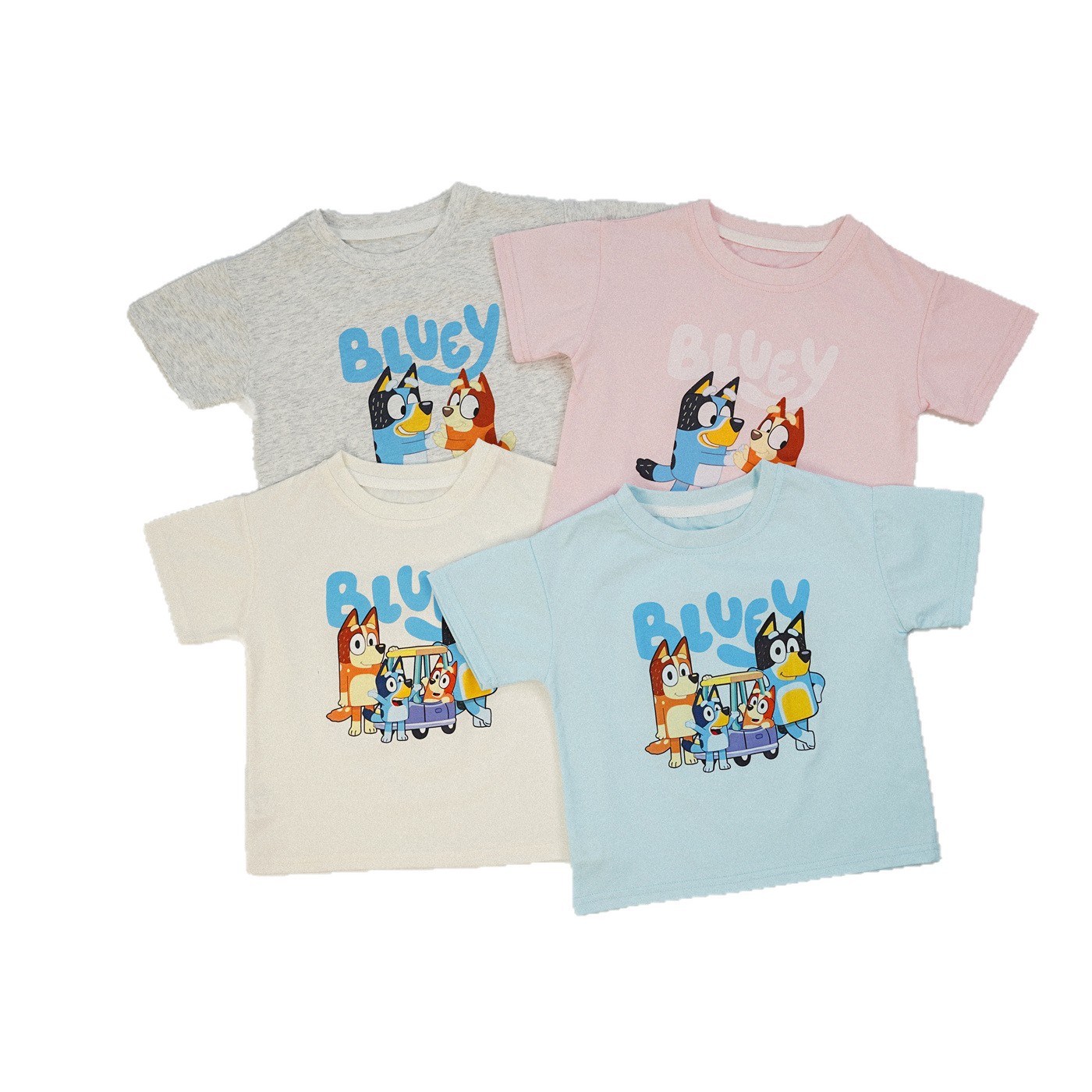 Cartoon printed girls' short sleeves