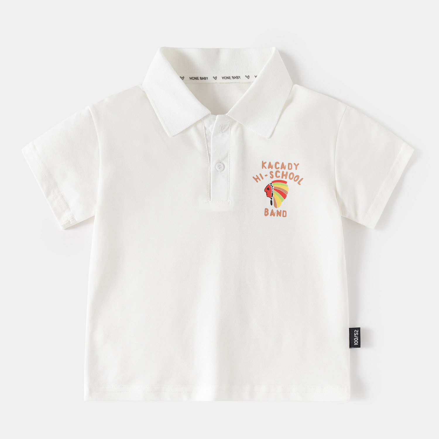 Cute Cartoon Letter Polo Short Sleeve T-Shirt for Boys, Fashionable Summer Top for Kids and Toddlers