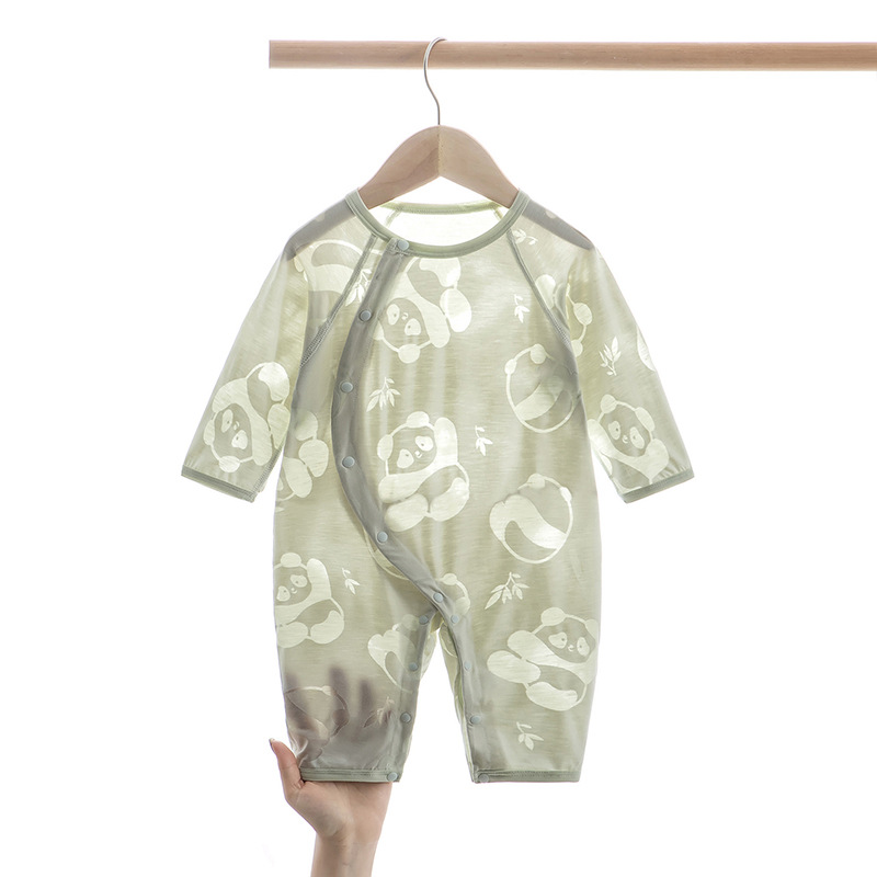 Baby jumpsuit long sleeved summer thin air conditioning suit pajamas