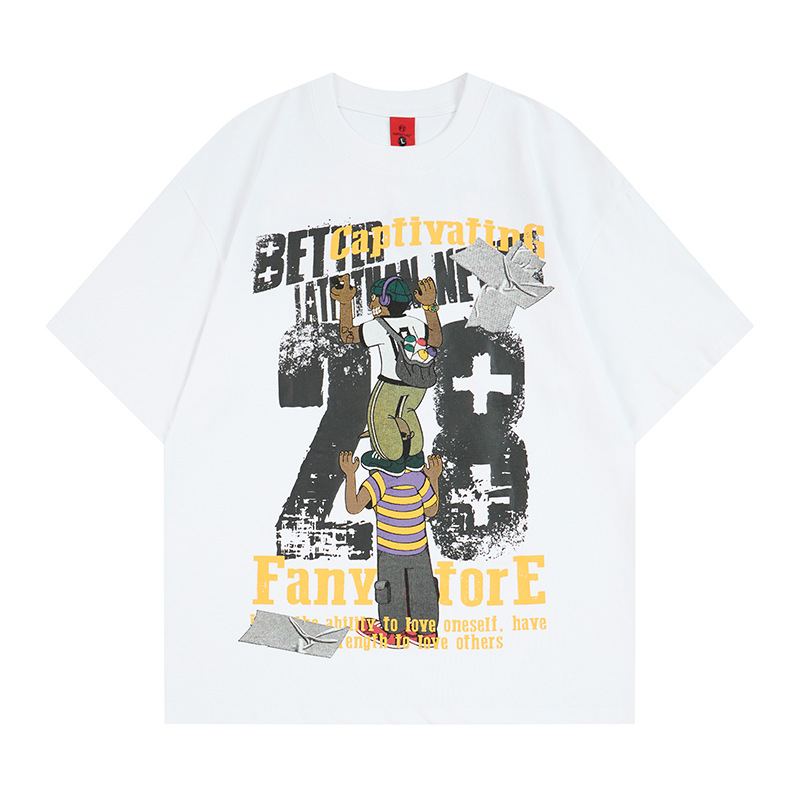 Oversized Short Sleeve T-Shirt Fun Kids Print Top CDA81C706C5D9AD4DC641F46AE776368